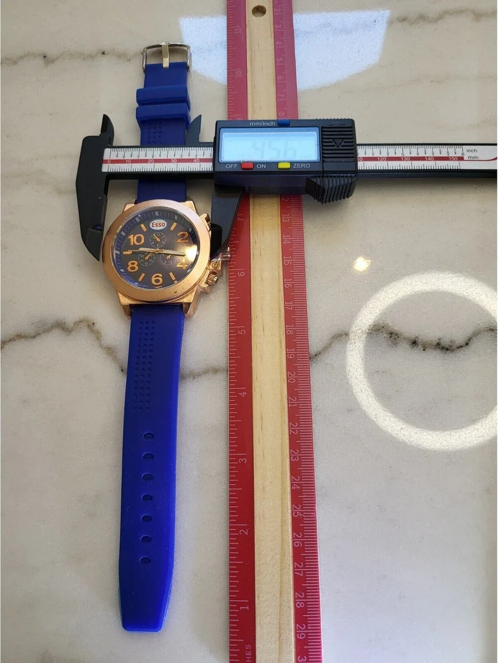 Men's Quartz Watch Working New Battery Automobilia 46mm ESSO Gasoline Working